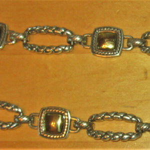 Brighton Silver Belt Hip/Belly Chain Gold Link M